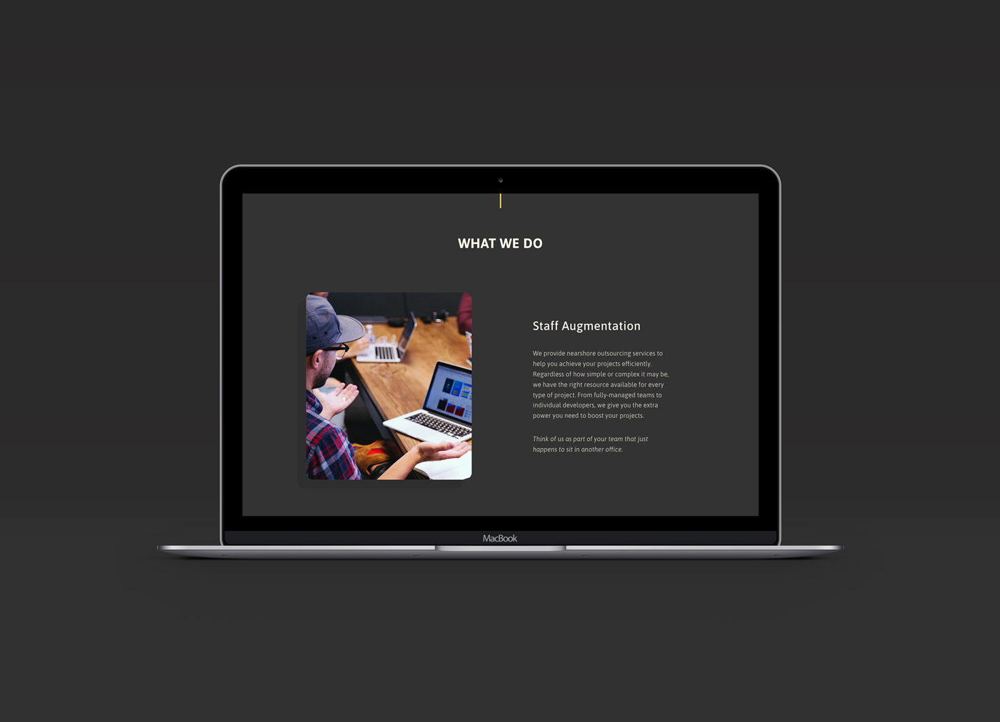 What we do: staff augmentation